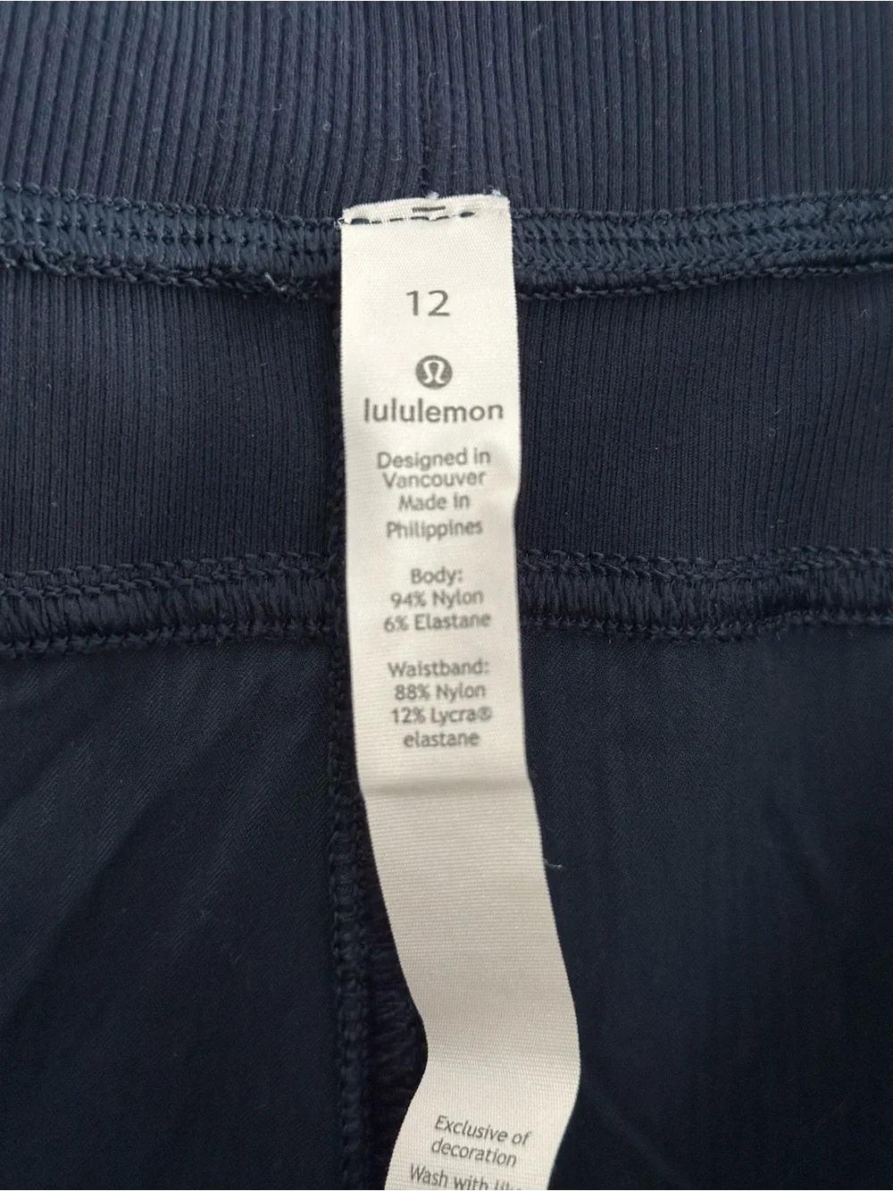 Lululemon Athletica Navy Drawstring Joggers